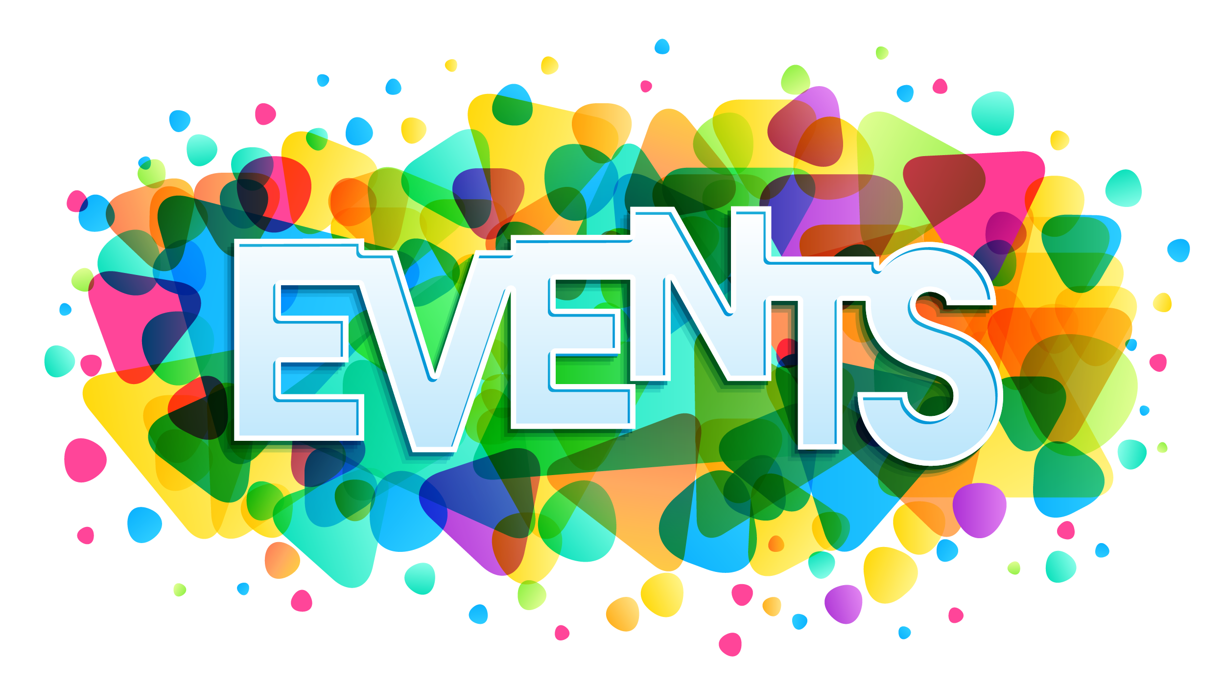Colorful Events header with vibrant design for 22 Hands Up LLC events page